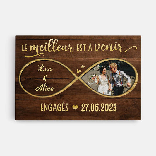 1108CFR1 Cadeau Personnalise Toile Venir Mariage Couple Amoureux