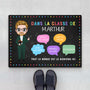 1110DFR1 Cadeau Personnalise Paillasson Recommencez Professeur