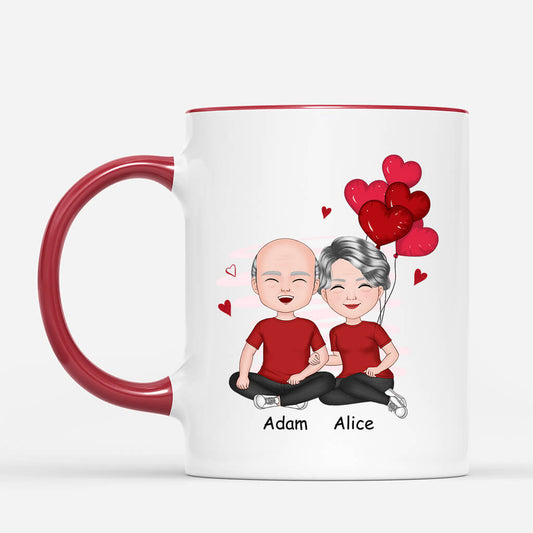 1112MFR2 Cadeau Personnalise Mug Bague Fiance Engage Mariage Couple