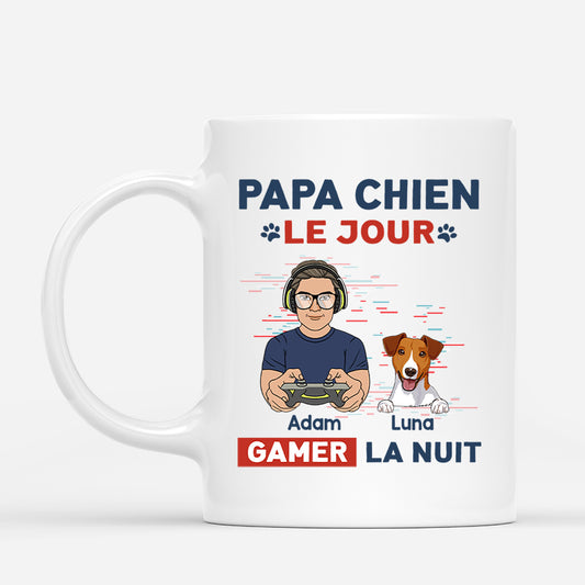 1161MFR1 Cadeau Personnalise Mug Papa Chien Jour Gamer Nuit Amoureux des chiens_7fb66b84 87c2 4a79 a719 252166cb15a7