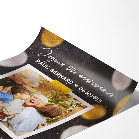 1167SFR2 Cadeau Personnalise Poster Anniversaire Grands Parents