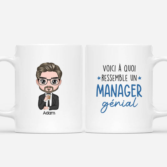 1171MFR1 Cadeau Personnalise Mug Genial Manager