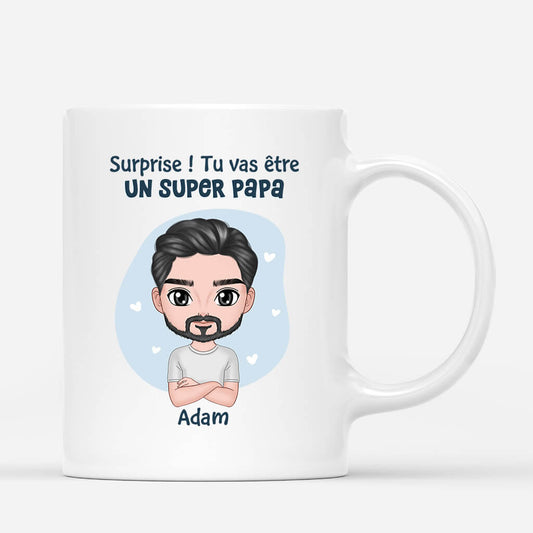 1172MFR1 Cadeau Personnalise Mug Surprise Super Papa Pere