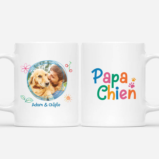 1176MFR1 Cadeau Personnalise Mug Maman Chien Photo Amoureux des chiens