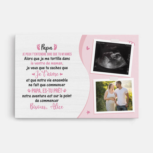 1182CFR1 Cadeau Personnalise Toile Futur Papa