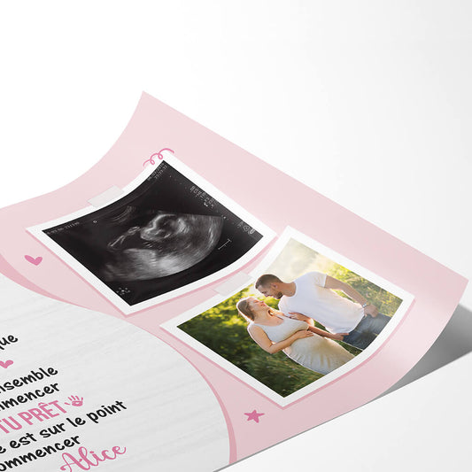1182SFR2 Cadeau Personnalise Poster Futur Papa