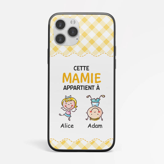 1203FFR2 Cadeau Personnalise Coque Telephone Maman Appartient Mere