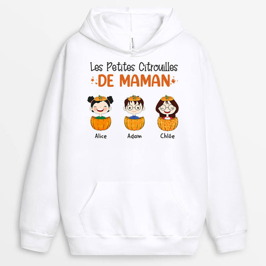 1213HFR1 Cadeau Personnalise Sweat a Capuche Citrouilles Mamie Grand mere