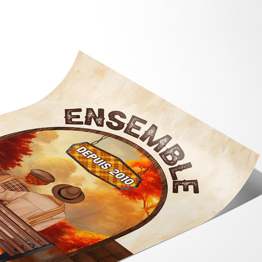 1221SFR2 Cadeau Personnalise Poster Ensemble Couple Amoureux_jpg