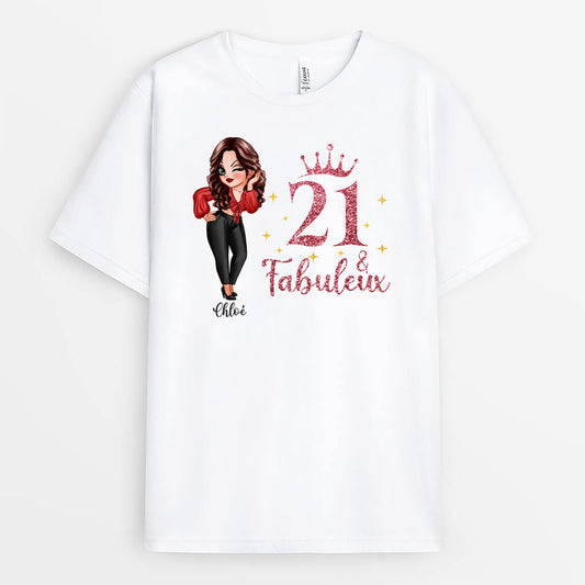 1231AFR1 t shirt 21 fabuleux personnalise