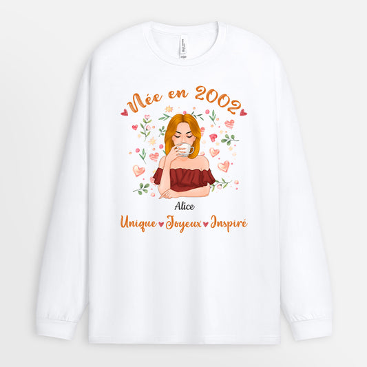 1232NFR1 manches longues ne en 2002 personnalise