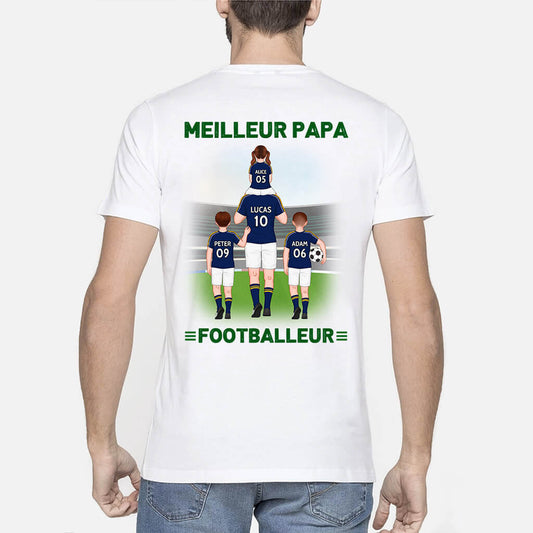 1256hfr2 sweat a capuche le meilleur papa footballeur de tous les temps personnalise