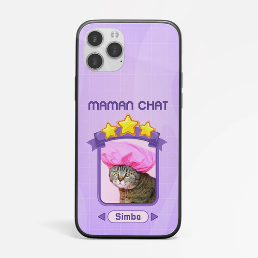 1258FFR1 coque de telephone iphone 13 maman chat personnage chic personnalisee