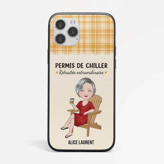 1268FFR1 coque de telephone iphone 14 permis de chiller retraite extraordinaire personnalisee