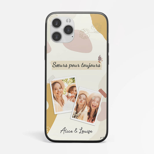 1276FFR1 coque de telephone iphone x soeurs pour toujours photos personnalisee
