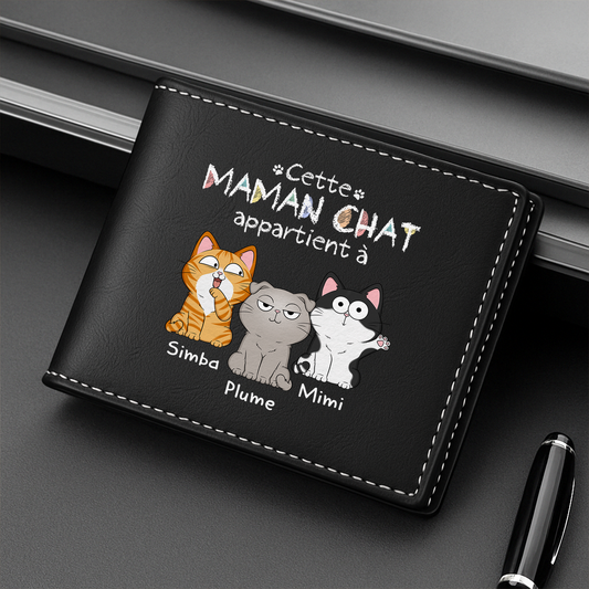 1295JFR2 portefeuille en cuir personnalise avec chat mignon ce papa appartient a 1295j8n8d