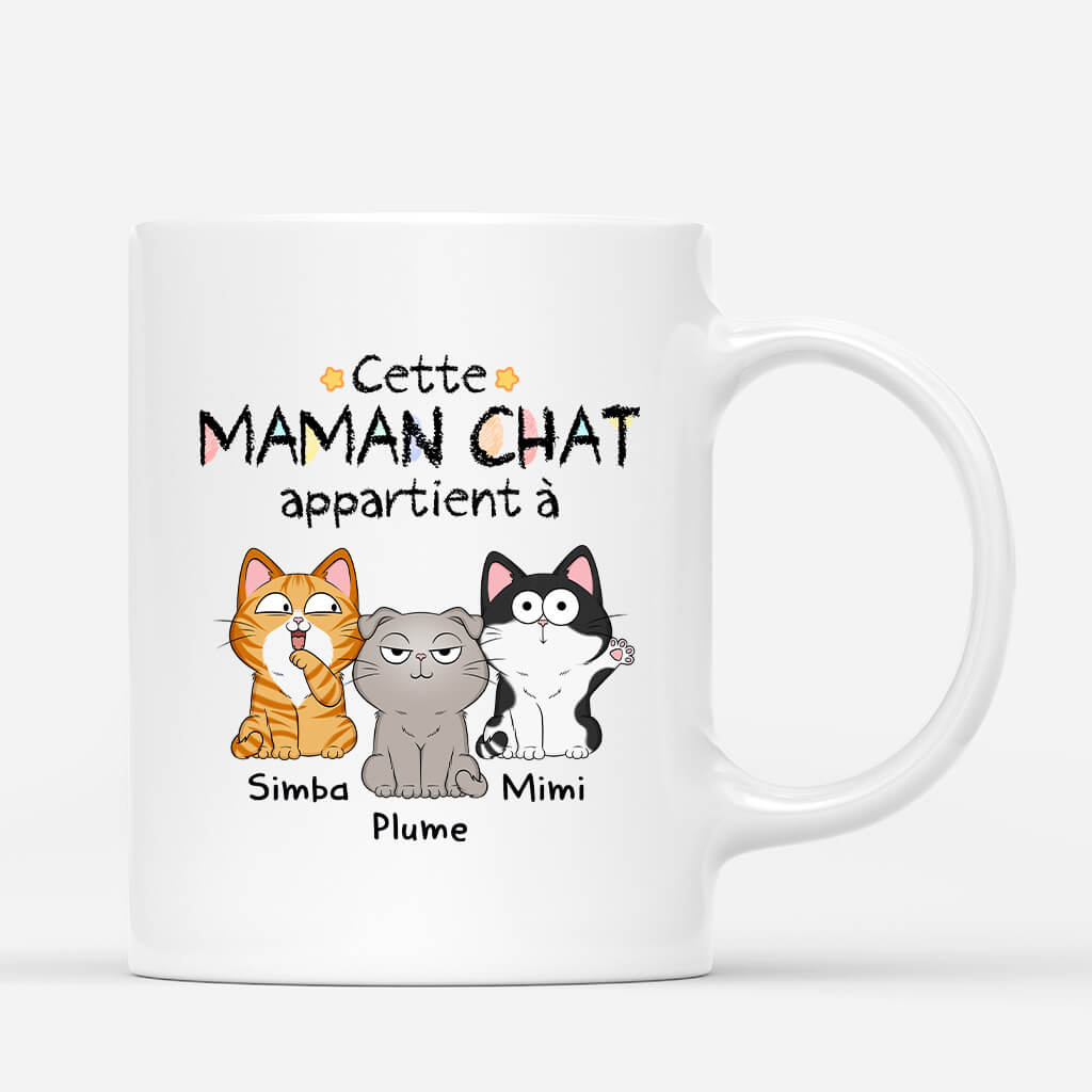 Maman chat - Mug personnalisé (Style BD) – Pet Printed FR