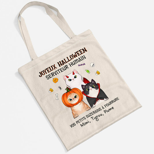 1316BFR2 tote bag joyeux halloween serviteur humain personnalise