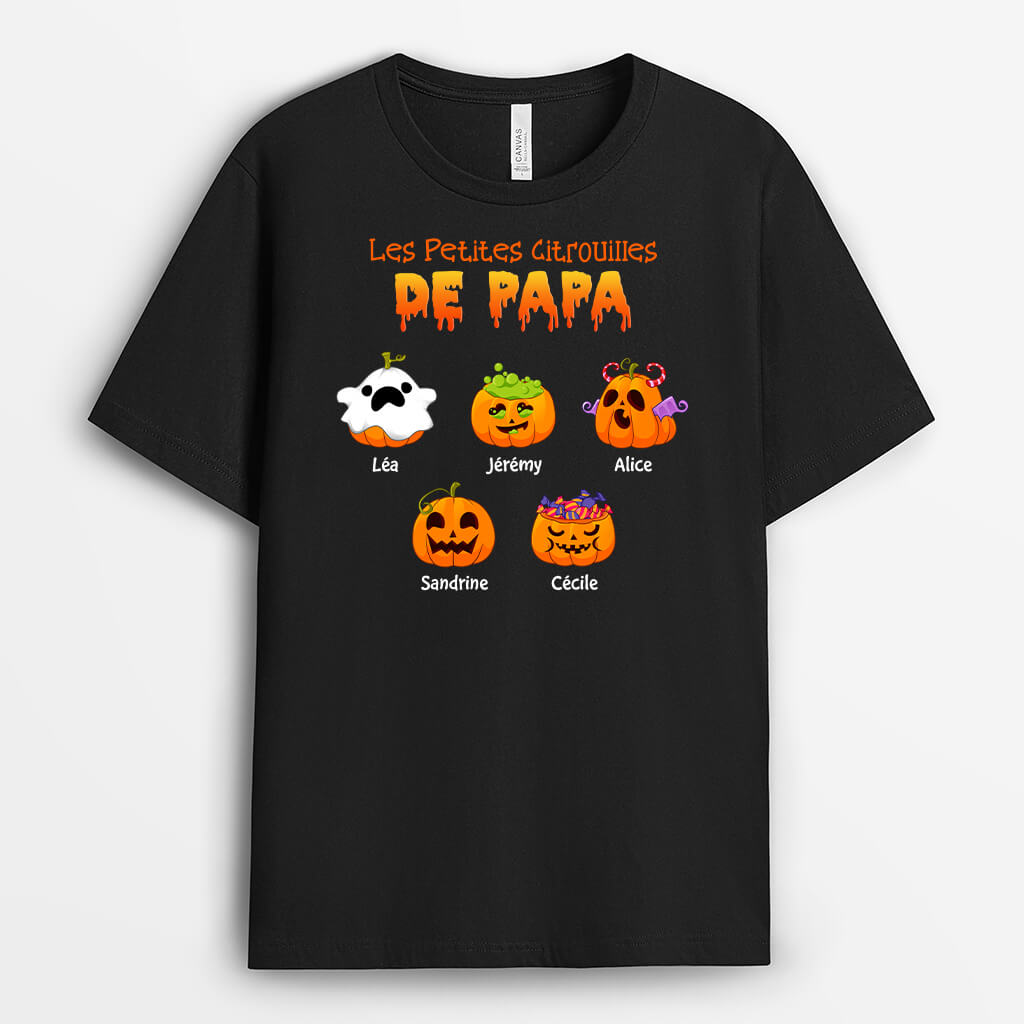 1318AFR1 t shirt la petite citrouille de papa personnalise