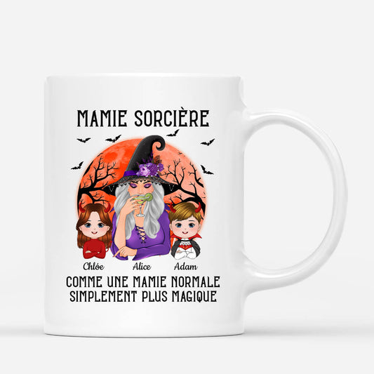 1324MFR1 mug mamie sorciere comme une mamie normale simplement plus magique personnalise