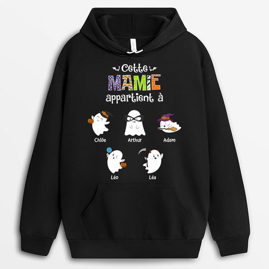 1332HFR1 sweat a capuche cette mamie effrayante appartient a personnalise