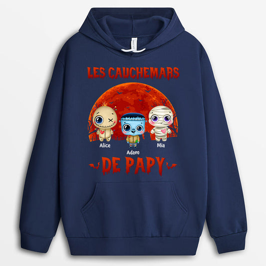 1340HFR1 sweat a capuche le cauchemar de papa personnalise