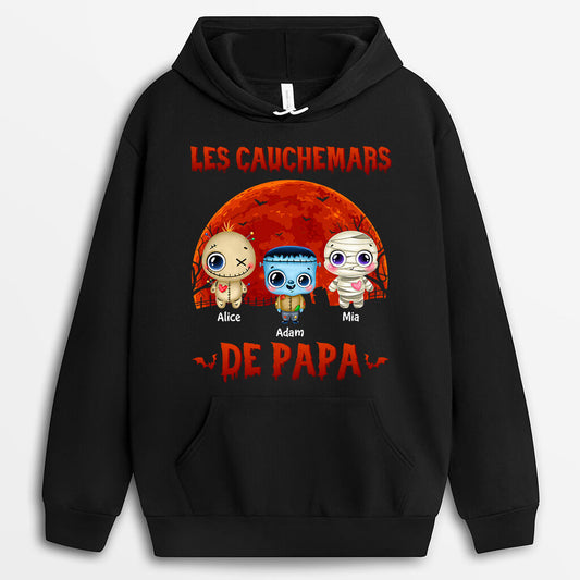 1340HFR2 sweat a capuche le cauchemar de papa personnalise