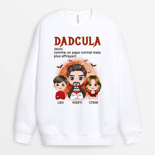 1341WFR2 sweatshirt dadcula comme un papa normal mais plus cool personnalise