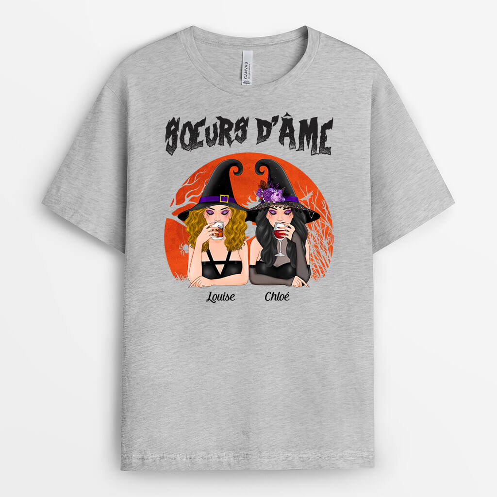 1344AFR1 t shirt soeurs dame personnalise