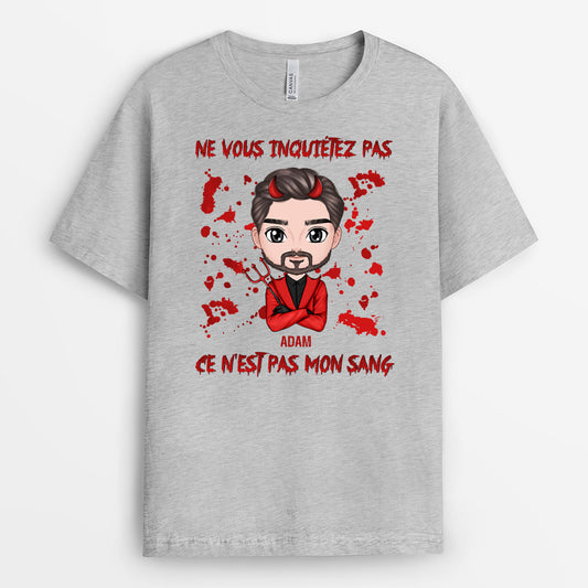 1354AFR1 t shirt ne vous inquietez pas ce nest pas mon sang personnalise