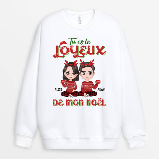1365WFR1 sweatshirt tu es le joyeux de mon noel personnalise