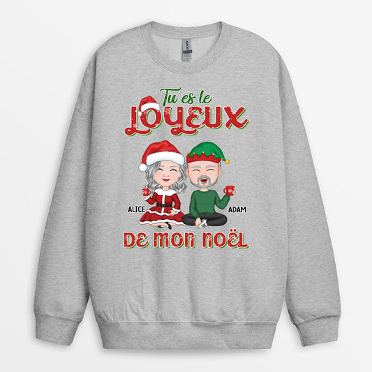 1365WFR2 sweatshirt tu es le joyeux de mon noel personnalise