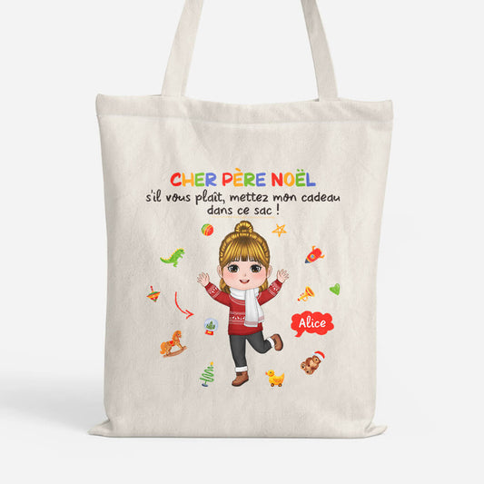 1393BFR1 tote bag cher pere noel personnalise_78576845 57bb 46c1 bb3a a25054abb106
