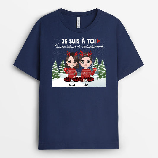 1410AFR1 t shirt je suis a toi personnalise