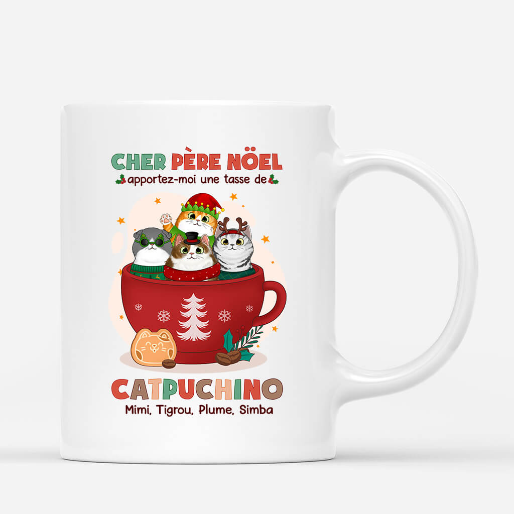 Mug Cher Père Noël Apportez-Moi Une Tasse De Catfé Personnalisé