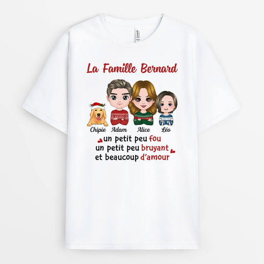 1443AFR1 t shirt famille beaucoup damour personnalise