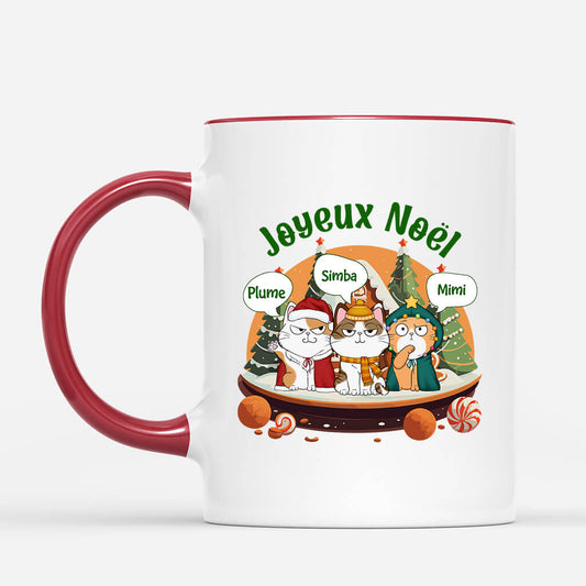 1446MFR2 mug joyeux miaou noel personnalise