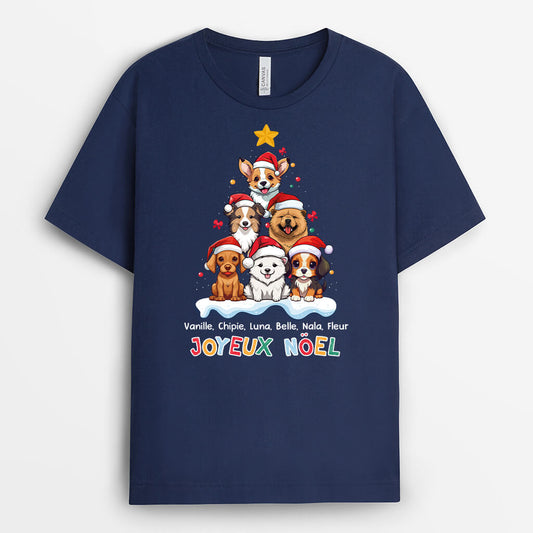 1455AFR2 t shirt merry woofmas personnalise