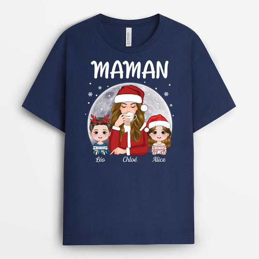 1458AFR2 t shirt mamie version noel personnalise