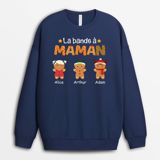 1460WFR2 sweatshirt noel personnalise la bande a papa maman biscuit 1460w2l7b