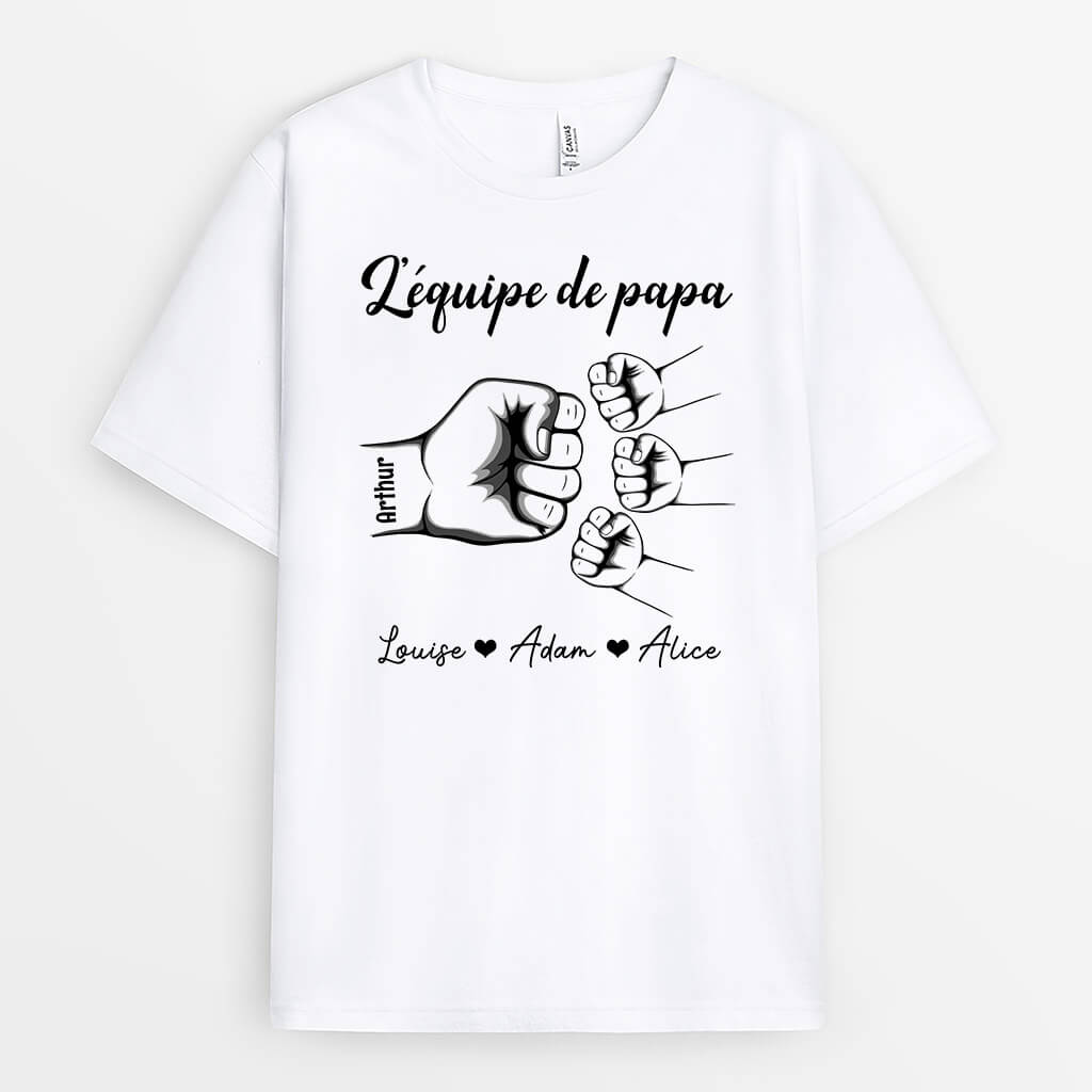 1461AFR1 t shirt lequipe de papa personnalise