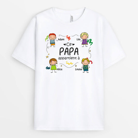 1469AFR2 t shirt ce papy appartient a dessin personnalise