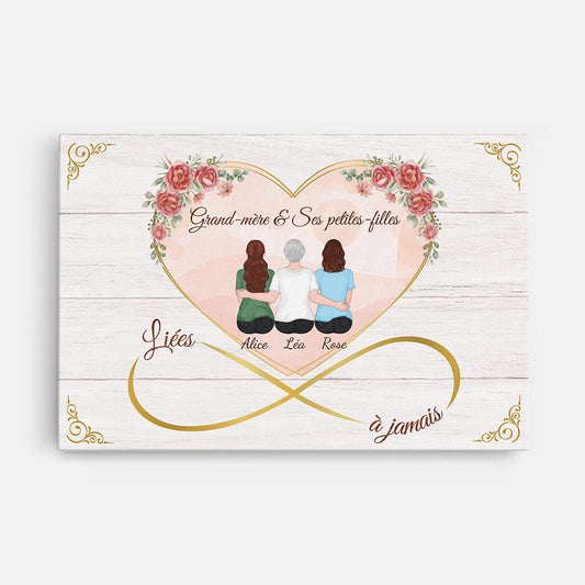 1478CFR1 toile mere et filles liees a jamais personnalise