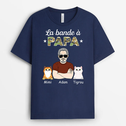 1486AFR1 t shirt la bande a papa chats personnalise