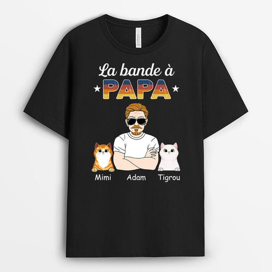 1486AFR2 t shirt la bande a papa chats personnalise