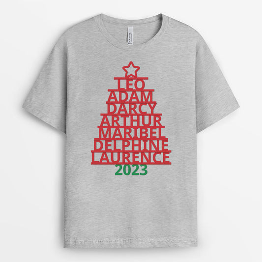 1488AFR2 t shirt le sapin de noel par nos enfants personnalise