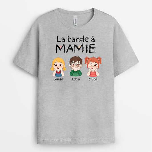 1527AFR2 t shirt la bande a maman dessin adorable personnalise