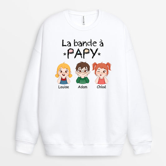 1527WFR1 sweatshirt personnalise la bande a papy mamie avec petit enfant 1527w5l8a