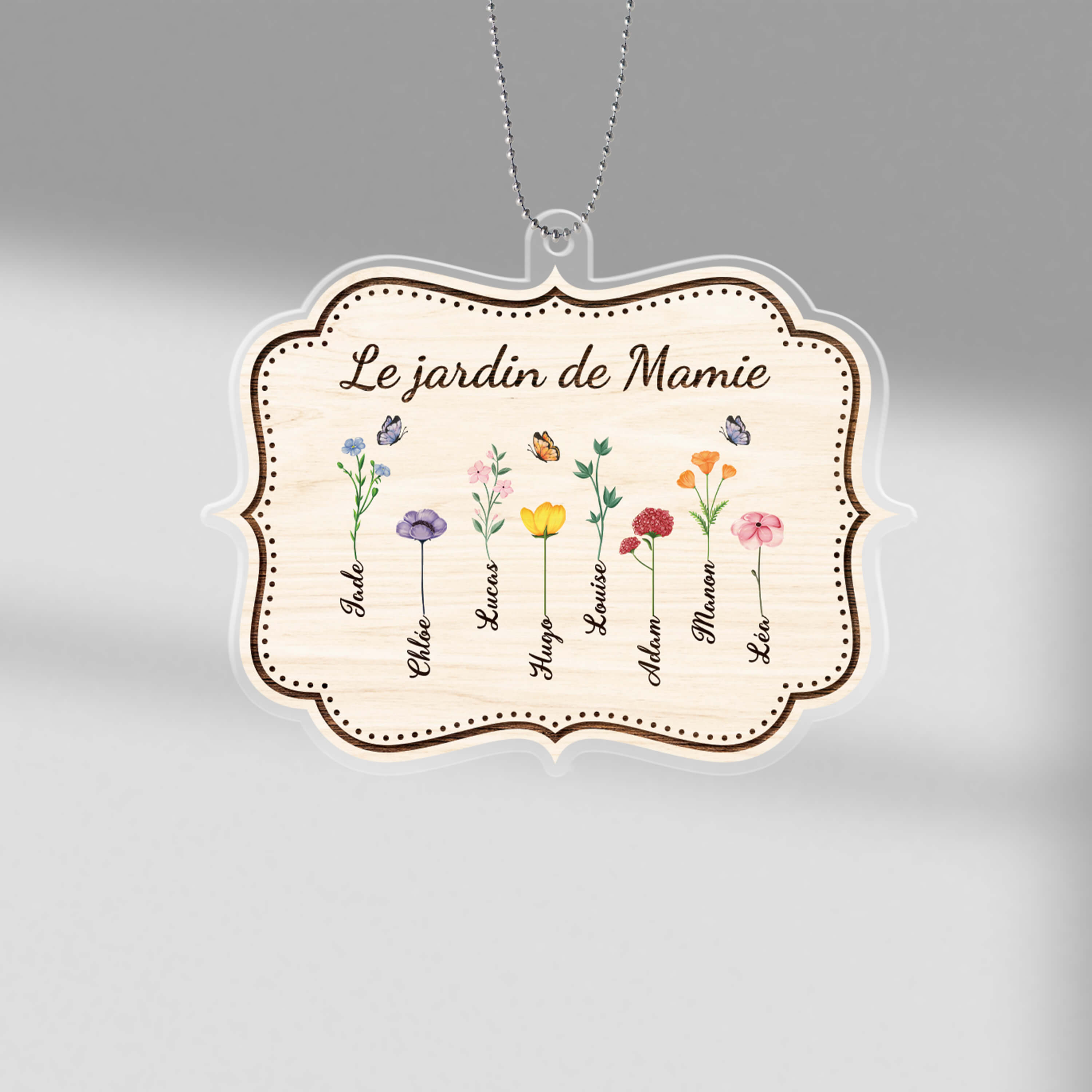 1528OFR1 ornement jardin de mamie personnalise