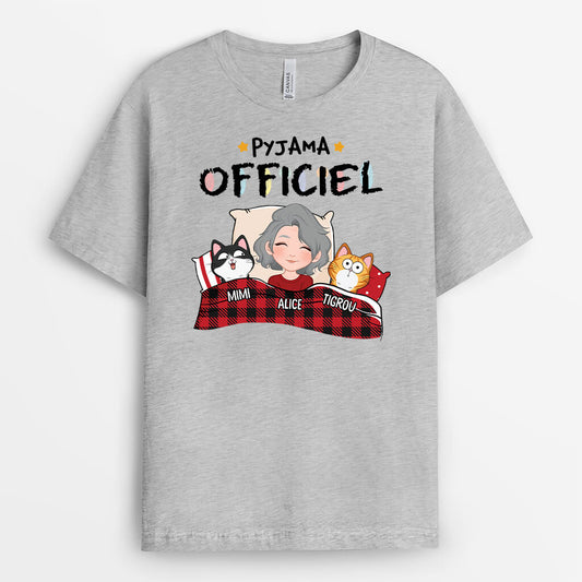 1548AFR2 t shirt chemise de nuit officielle version chat personnalise